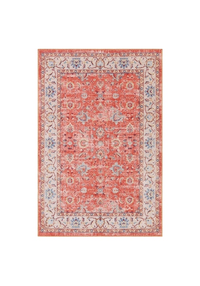 Cool Halı Happy Kırmızı Halı Vintage Kaymaz Eskitme Bohem Modern Kiremit Salon Oturma Odası Halısı