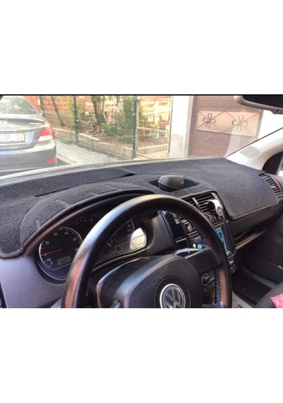 2002-2009 Modellerine Uygun Volkswagen Polo Torpido Koruma Halısı Siyah Kenar Renk Siyah
