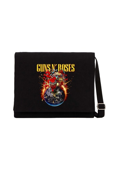 Guns N Roses 2025 Tour Siyah Kanvas Postacı Çantası