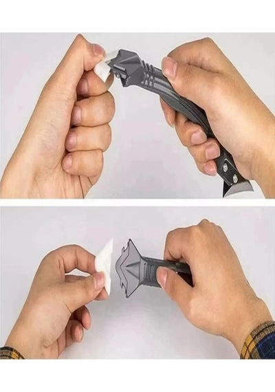 Siyah Derz Kazıma Spatula Silikon Siyah,