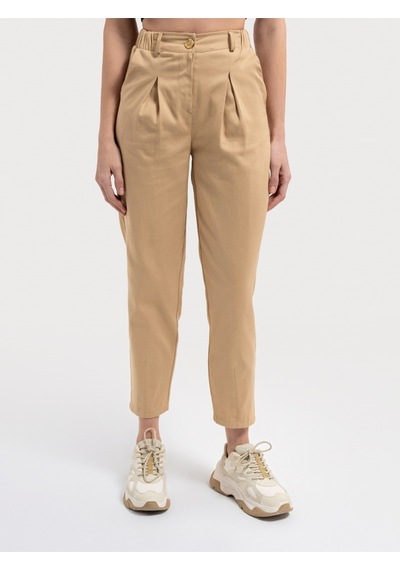 Slouchy Fit Kadın Pantolon Bej