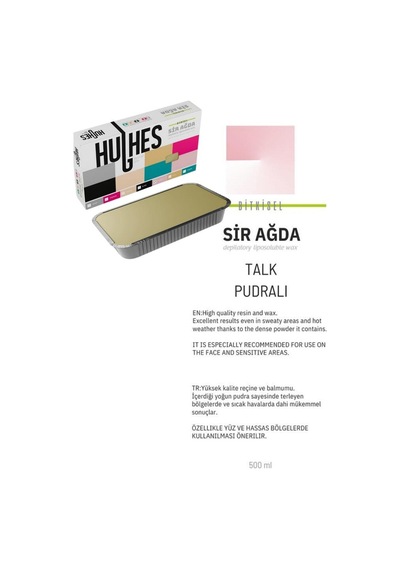 Hughes Profesyonel Kalıp Ağda 500 Ml Talk Pudralı