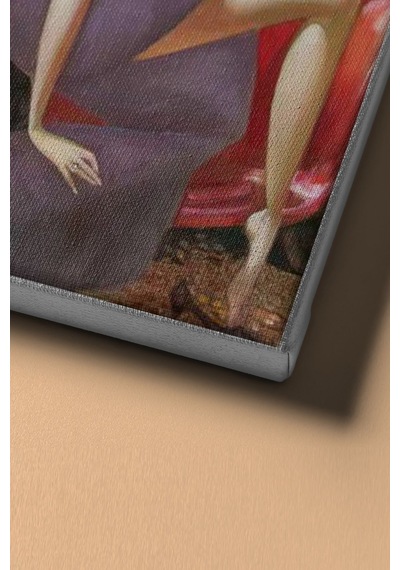 Webstyle Sayılarla Boyama Seti Kasnaklı Kırmızı Arabal Ve Kadın 60 X 75 Cm