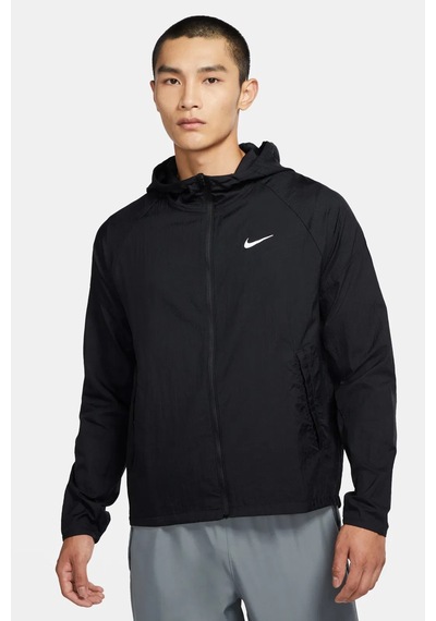 Nike Essential Running Jacket Reflektörlü Toplanabilir Erkek Ceket Siyah