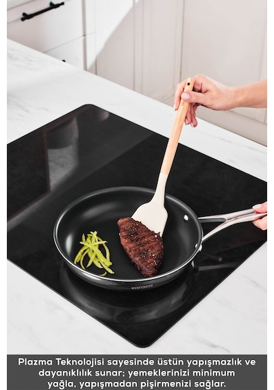 Karaca  Plasma Steel 3Ply İndüksiyon Tabanlı Çelik Tava 30 Cm