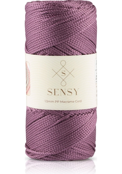 Sensy 1.5 Mm - 100 Gr Polyester Makrome Ipi Mürdüm 150 M Polyester Makrome Ip Supla Ip Ve Çanta Ipliği