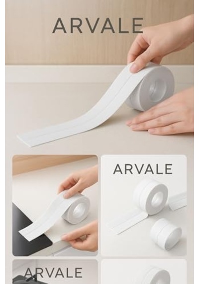 Arvale 3, 2 M Su Sızdırmaz Kenar Bandı Banyo, Mutfak, Duş, Pencere, Kenar Bandı 3, 2 Mt Delik Kapatıcı