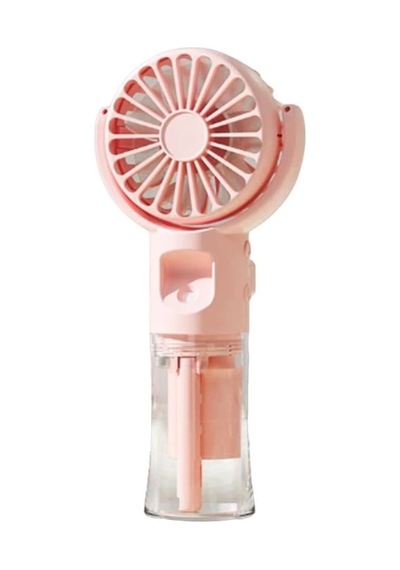 Mini El Fanı-04 F4 Su Damlacık Püskürtmeli Pembe