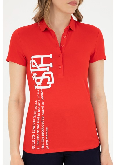 U.S. Polo Assn. U.s. Polo Assn. Kadın Kırmızı Tişört 50282889-vr030 Kirmizi