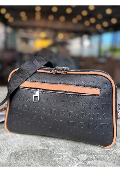 Just Polo Kadın Ayarlanabilir Uzun Askılı Omuz Çantası Ebat 17x27 Yeni Siyah Camel
