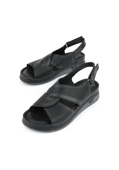 Ziya Kadın Hakiki Deri Sandalet 1611008zm27 Siyah 1611008zm27 000 36