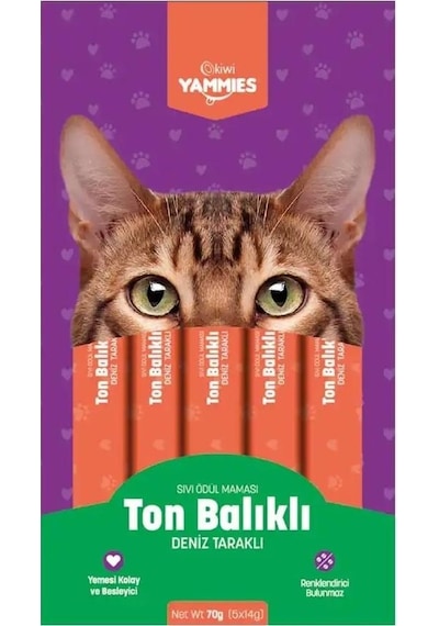 Kiwi Yammies Karışık Sıvı Kedi Ödül Maması 10 Paket