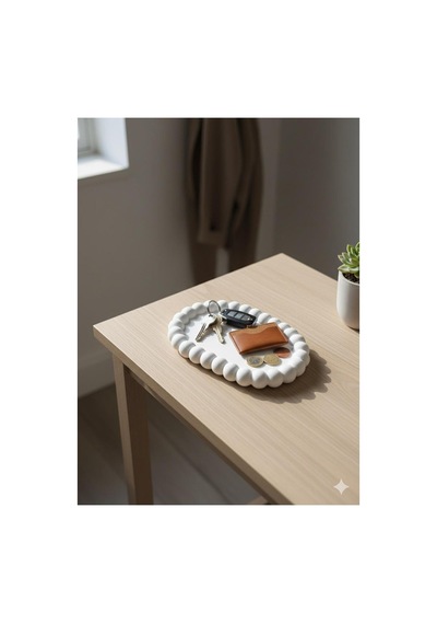 Bubble Oval Tepsi Sunumluk Takı Tabağı Dekor
