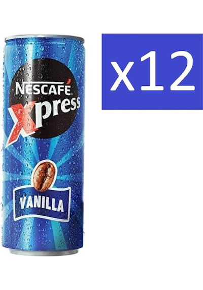 Nescafe xpress Vanilla / Vanilya Original Soğuk Kahve 250 ML x 12 Adet