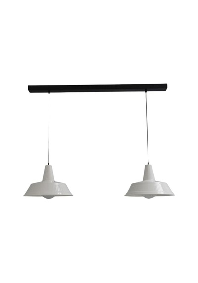 Retro Rustik Metal Sarkıt Vintage Ikili Avize 100 Cm Kasa Siyah
