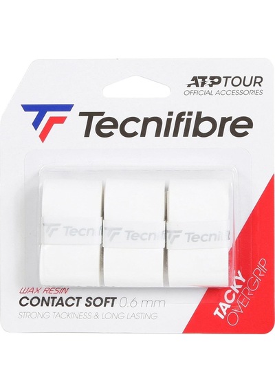 Tecnifibre Contact Soft 0,6mm Beyaz 3lü Overgrip