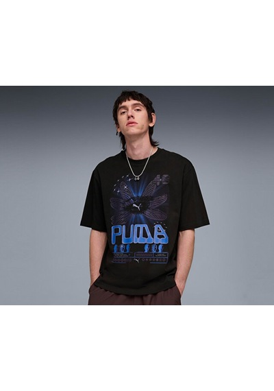 Puma Graphic Tee Erkek Günlük Tişört 63444301 Siyah Siyah