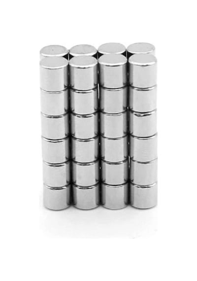 10 Adet Çap 4mm X Kalınlık 4mm Yuvarlak Güçlü Neodyum Mıknatıs