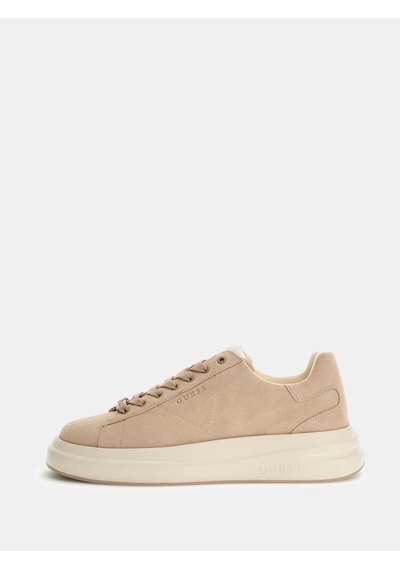Guess Elba Hakiki Deri Erkek Sneaker Ayakkabı Fmtlbasue12 Bej