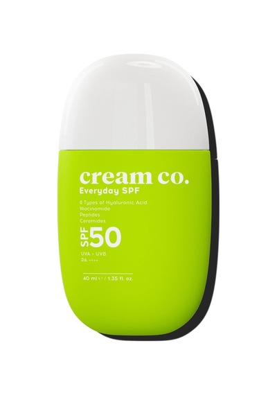 Cream Co. Spf50 Güneş Koruyucu Krem, Leke Karşıtı Nemlendirici Aydınlatıcı, 40 Ml, Güneş Serumu