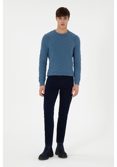 U.S. Polo Assn. Erkek Slim Fit Bisiklet Yaka Saks Kazak 50297050-VR032 U.S. Polo Assn. Erkek Slim Fit Bisiklet Yaka Saks Kazak 50297050-VR032