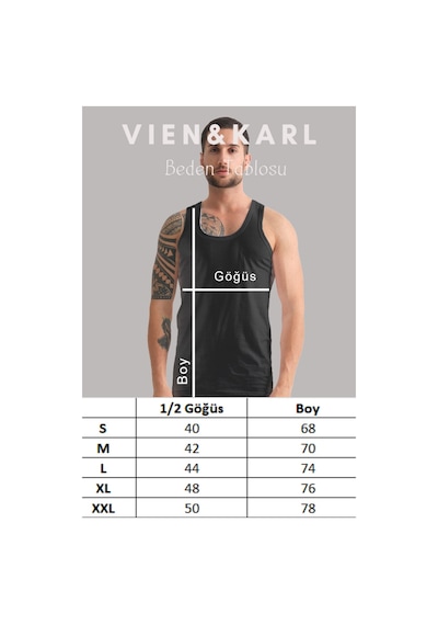 Vien&Karl Erkek Siyah 6'lı Premium Kutuda Pamuk Atlet Vk-siyah-6'lı Kutu Atlet