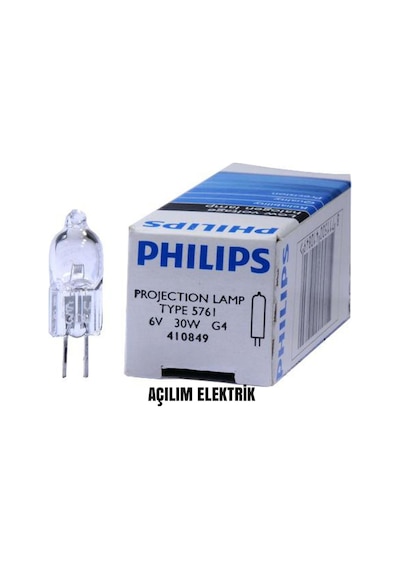 Philips Type 5761 6V 30W G4 Projeksiyon Lambası Optik /Özel Ampul