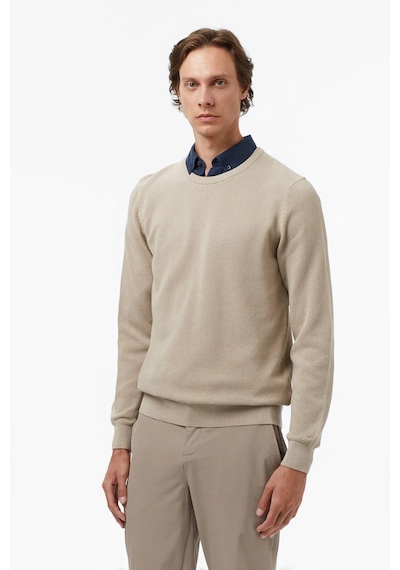 Nautica Erkek Bej Classic Fit Kazak-11578 Bej