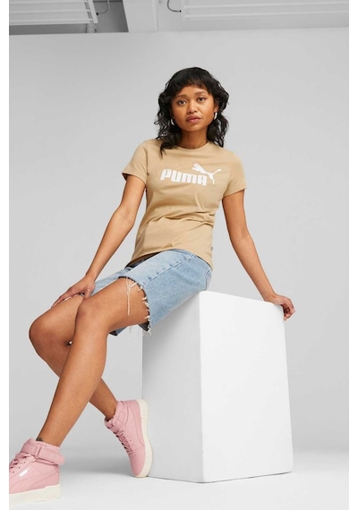 Puma Ess Logo Kadın Tişört 58677587 Bej
