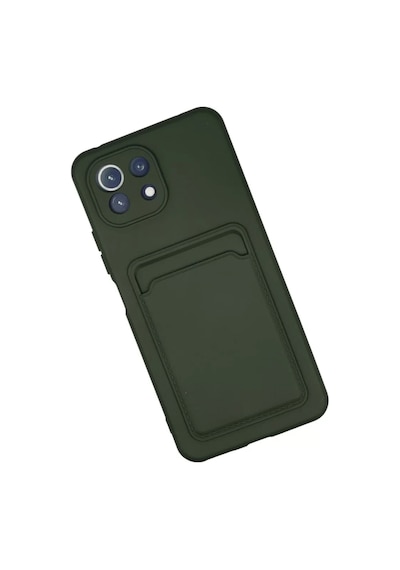 Newface Xiaomi Mi 11 Kılıf Kelvin Kartvizitli Silikon - Koyu Yeşil
