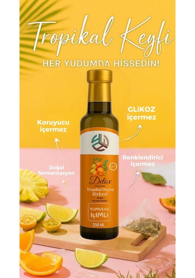 Promar  Tropikal Meyve Sirkesi 250 ML + Mix  Sirkesi 250 ML