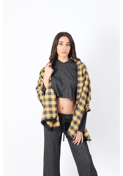 Şık Kullanım Pamuk Polyester Şal-sarı
