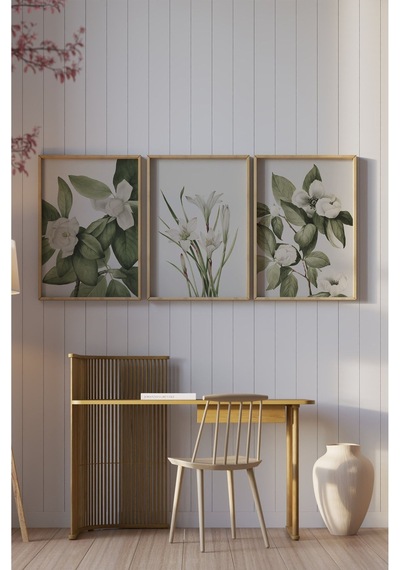 Ahşap Çerçeveli Mdf Tablo Seti Salon Ve Oturma Odası Için Çt3090 32 X 42