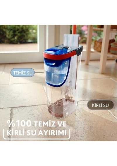 Vileda H2pro%100 Kirli Ve Temiz Suyu Ayıran Temizlik Seti & Mikrofiber Mop