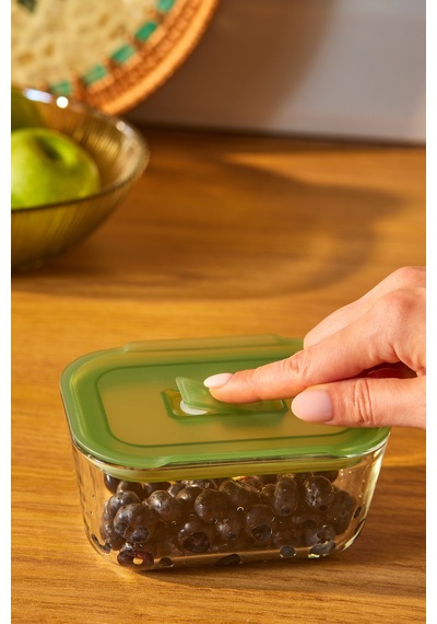 Karaca Green Dikdörtgen Saklama Kabı 470 Ml Yeşil