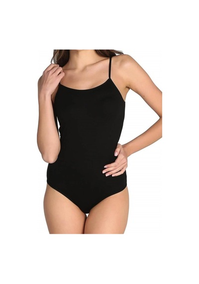 Tutku 148 Kadın Ip Askılı Kancalı Body Siyah