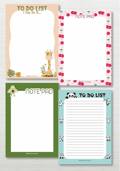 Note Pad Bloknot 10x14 Cm 4lü