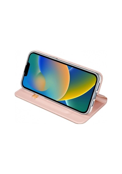More TR Dux Ducis Apple Uyumlu iPhone 14 Plus 6.7 Kılıf Skin Pro Series Flip Cover Kapaklı Kılıf - Rose Gold