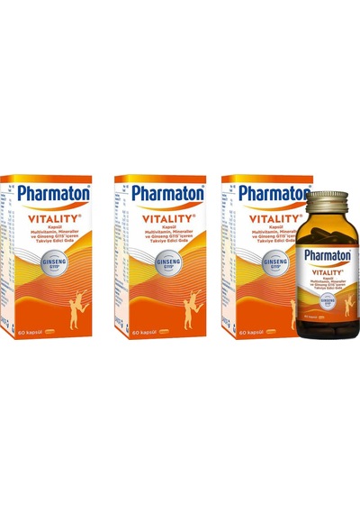 Pharmaton Vitality 60 Kapsül 3 Adet