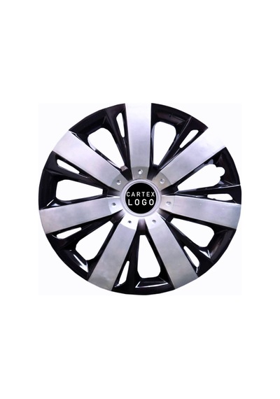 Volkswagen Polo 14'' Inç Gri - Siyah 4lü Set Jant Kapağı Çelik Jant Görünümlü