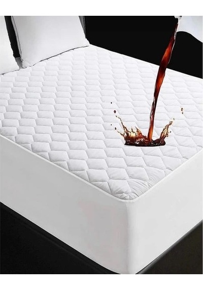 Madame Blue Kapitone Fitted Sıvı Geçirmez Yatak Koruyucu Alez 100x200 Beyaz