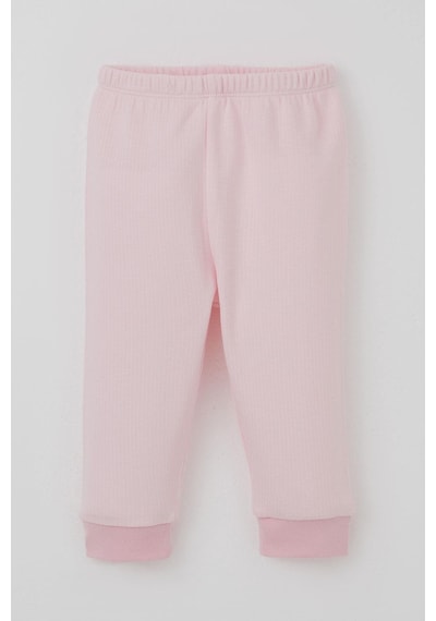 Breeze Kız Bebek Pijama Takımı Omuzdan Patlı Sevimli Minik Tavşancık Armalı 4 Ay-1 Yaş, Pembe Pembe