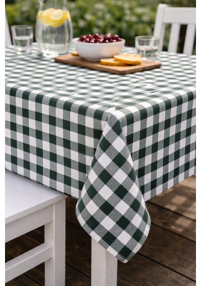 Pötikare Kare Masa Örtüsü 170x170 Cm Yıkanabilir, Leke Tutmaz Balkon, Bahçe, Mutfak Ve Piknik İçin Yeşil