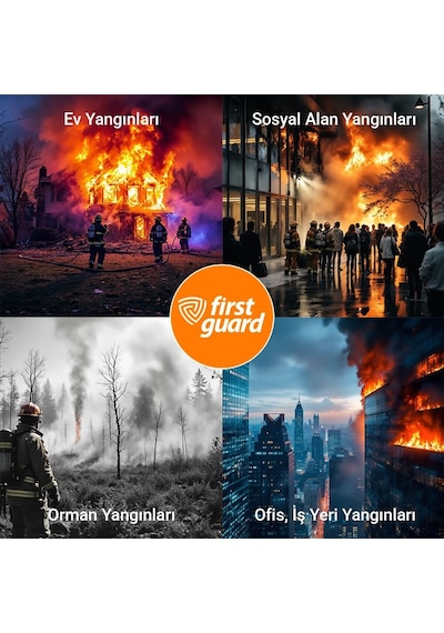 Firstguard Yanmaz Pelerin Ve Yangın Battaniyesi, 550 C 1022 F Dayanıklı,%100 Fiberglas, 160x145 Cm, Askı Aparatı Hediyeli,ce En1869:2019