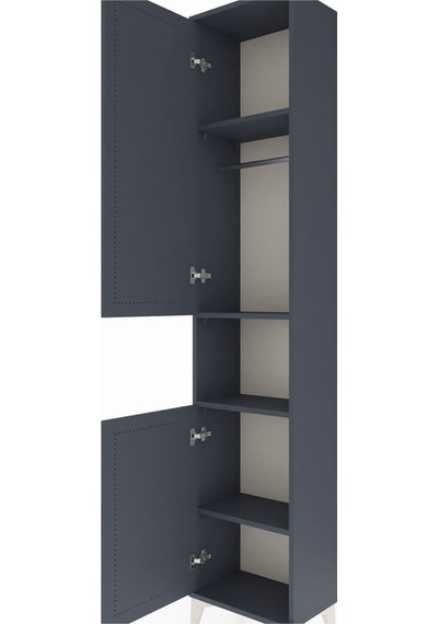 Arges Dolap 4 Raflı 2 Kapaklı Tek Askılı 44x30x221 Antrasit-a... Antrasit