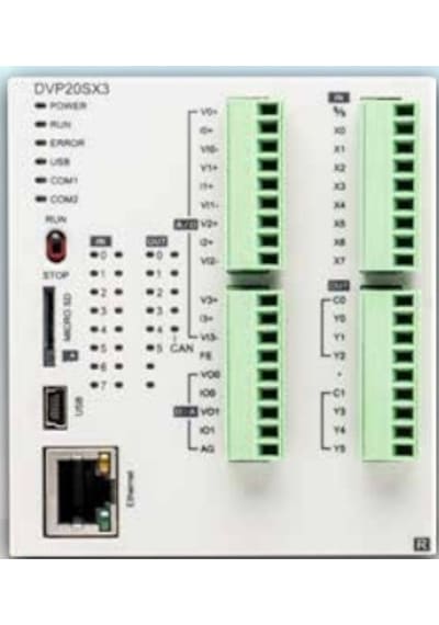 Delta Dvp20sx311r ,8d4a/12r Ethernet Canopen Plc Cpu Modül