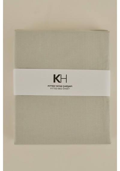 Karaca Home Basic %100 Pamuk Çift Kişilik Lastikli Çarşaf Adaçayı