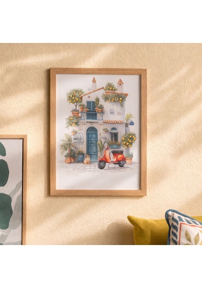 Deco Lemon Cafe Duvar Panosu - Renkli - 30x40 Cm Standart