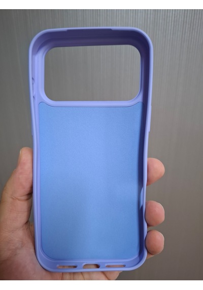 Apple Uyumlu iPhone 17 Pro Max Logolu İçi Kadife Silikon Lansman Kılıf Lila
