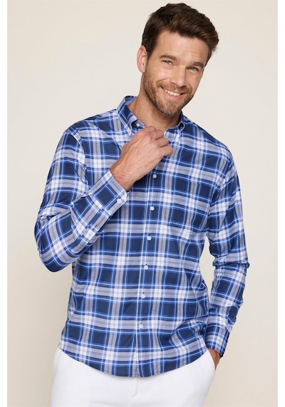 Tudors Erkek Regular Fit Klasik Kesim Düğmeli Yaka Küçük Kareli Pamuklu Gömlek-27564 Çok Renkli Tudors Erkek Regular Fit Klasik Kesim Düğmeli Yaka Küçük Kareli Pamuklu Gömlek-27564 Çok Renkli